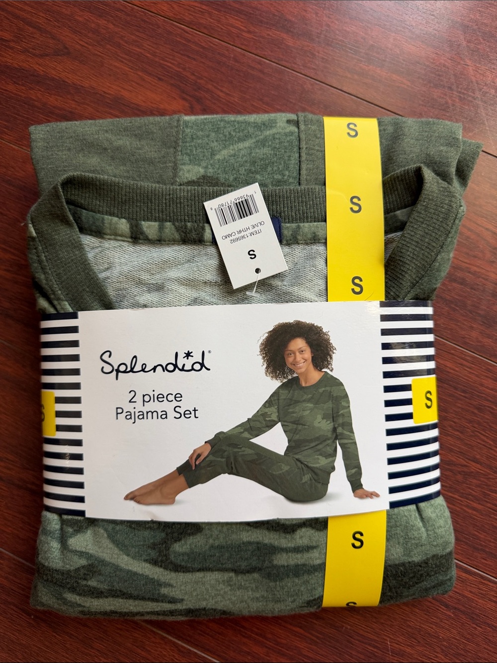 Splendid Womens Green Camo 2-Piece Pajama Set